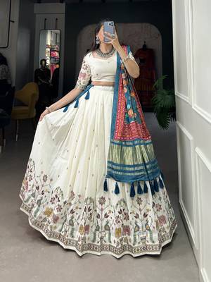 Women's Wedding Khadi Cotton Lehenga Choli For Set 5