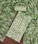 Pista Viscose Organza Embroidered Unstitched Dress Material