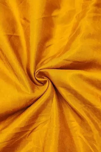 Yellow Roman Cotton silk blend Hand Work Unstitched Dress Material