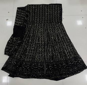 Black Georgette Wedding Lehenga Salwar Kameez 4
