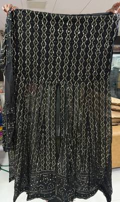 Black Georgette Wedding Lehenga Salwar Kameez 5