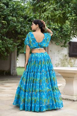  chiffon crop top lehenga readymade 2