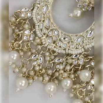 Opulent floral pearl chandelier earrings - exquisite bridal jewelry 2