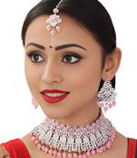 Exquisite chandelier necklace - traditional indian bridal jewelry set