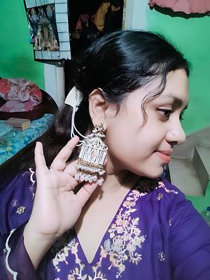 Exquisite pearl and filigree chandelier earrings - handcrafted ethnic jewelry 3