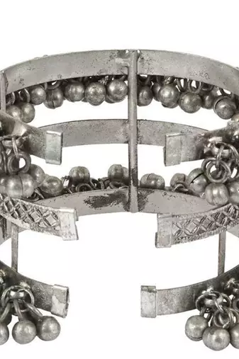 Ghungroo cuff kada bracelet adjustable oxidized bangle for women indian oxidized bangle kada