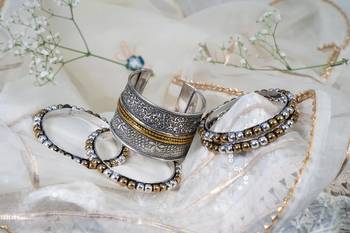 Kada and bangdi german silver oxidised dual tone, indian antique finish jewellery 5
