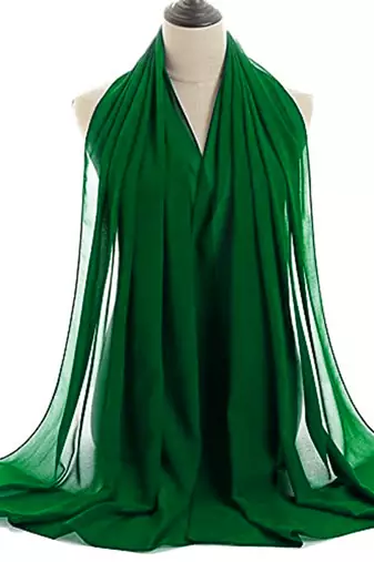 Dark-Green color Handmade Moroccan Kaftan with hijjab