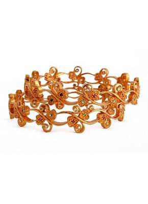 Ruby and emerald bangles set 2