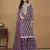 Embroideredpurple faux georgette palazzo salwar kameez