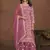 Faux georgette light pink embroidered palazzo salwar kameez