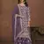 Faux georgette light lavender embroidered palazzo salwar kameez