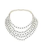Latest fashion stylish multi layered pearl beads necklace jewellery set for women