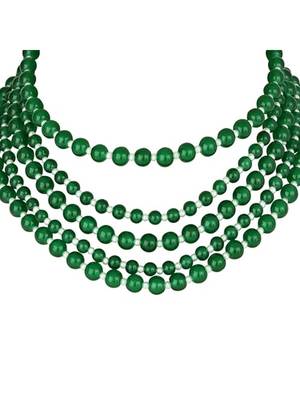 Latest fashion stylish multi layered pearl beads rani necklace jewellery set for women 2