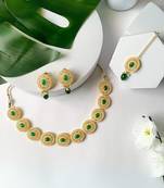 Traditional handcrafted pearl necklace jewellery set with earrings & maang tikka set for women