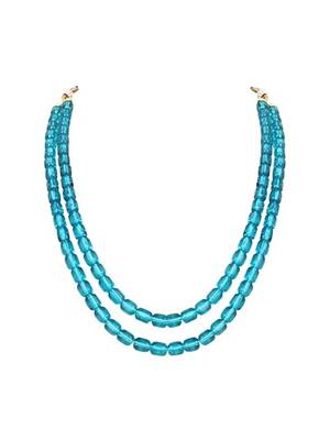 Stylish multi layer pearl necklace jewellery set with earrings for women 3