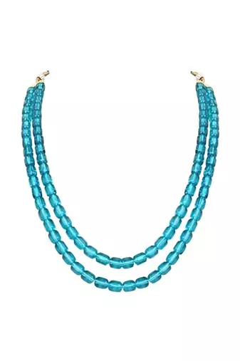 Stylish multi layer pearl necklace jewellery set with earrings for women