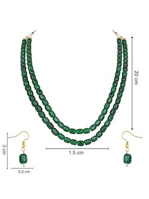 Stylish multi layer pearl necklace jewellery set with earrings for women 4