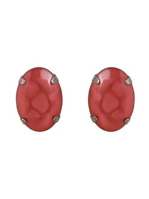 Glamorous fashionable eye-catching red beaded choker and earrings set for women 3