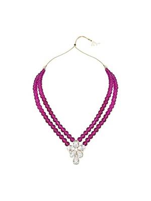 Gold plated traditional kundan & pearl studded necklace jewellery set for women 3