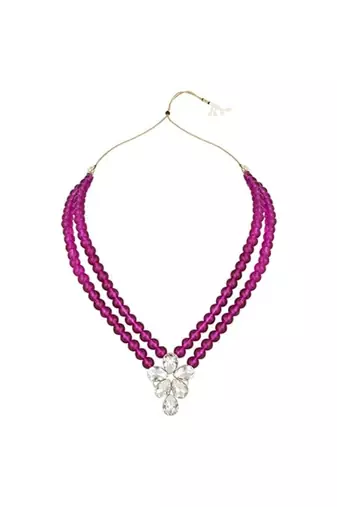 Gold plated traditional kundan & pearl studded necklace jewellery set for women