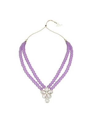 Gold plated traditional kundan & pearl studded necklace jewellery set for women 3