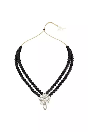 Gold plated traditional kundan & pearl studded necklace jewellery set for women 