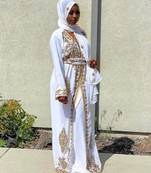 White Georgette Kaftan for Women