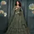 Dark Green Embroidered Net Lehenga Choli