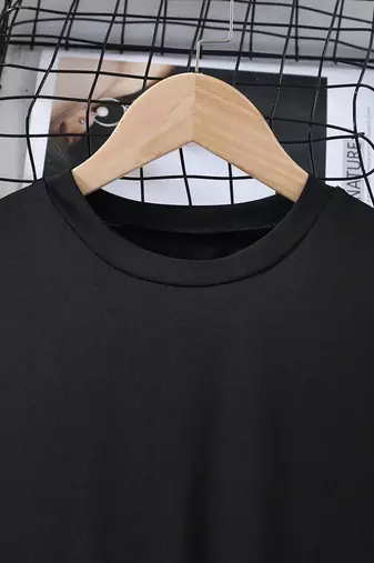 Sky-black color printed cotton blend fit&flared style dresses