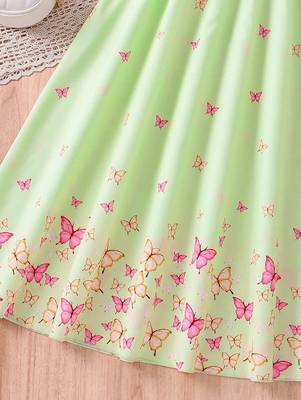 Pista color printed cotton blend fit&flared style dresses 4