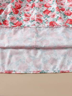 Multi color printed cotton blend fit&flared style dresses 4