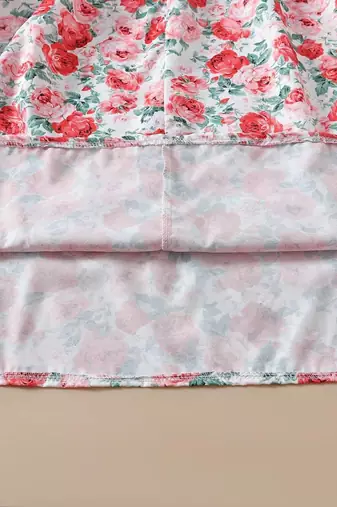 Multi color printed cotton blend fit&flared style dresses