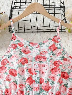 Multi color printed cotton blend fit&flared style dresses 5
