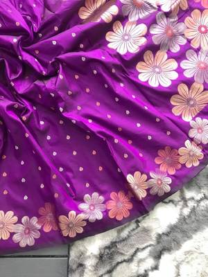 Wine Soft Silk Copper And Gold Weaving Saree 4
