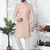 pink jacquard silk sherwani
