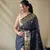 Black Soft Silk Sarees With Gold Zari Weaving Saree,Blouse-not As Per Image