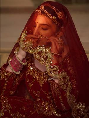 MAROON VELVET LEHENGA EMBROIDERY WORK 2