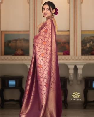 silk blend arees with blouse 2
