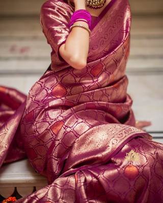 silk blend arees with blouse 3