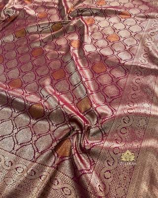 silk blend arees with blouse 4