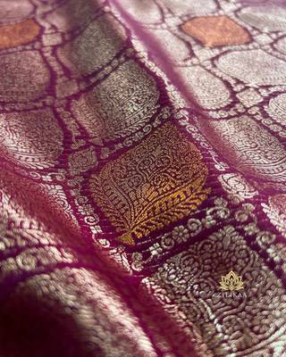 silk blend arees with blouse 5