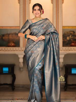 silk blend sarees with blouse 1