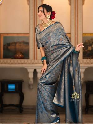silk blend sarees with blouse 2