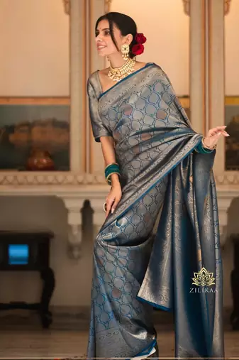 silk blend sarees with blouse