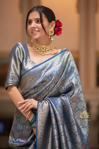 silk blend sarees with blouse