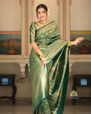 silk blend sarees with blouse 1