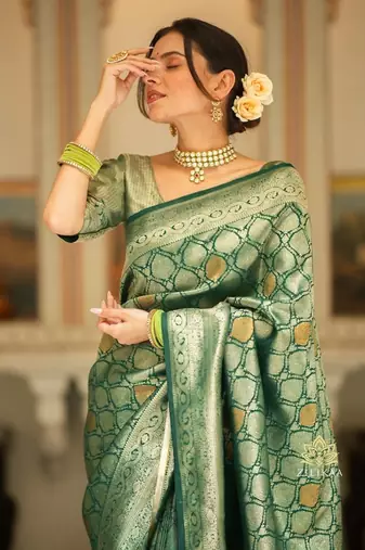 silk blend sarees with blouse