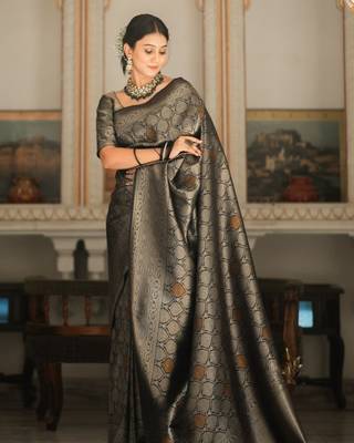 silk blend sarees with blouse 1