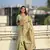 Pistachio green pashmina kashmiri silk zari woven saree